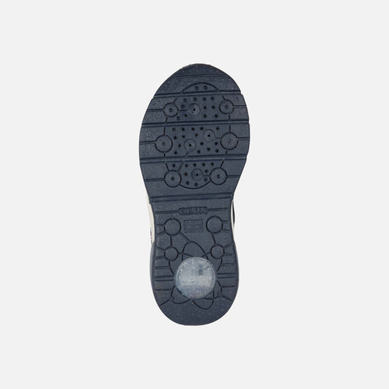 Geox Geox Jr Spaceclub Lighted Sneaker Navy/Platinum Frozen