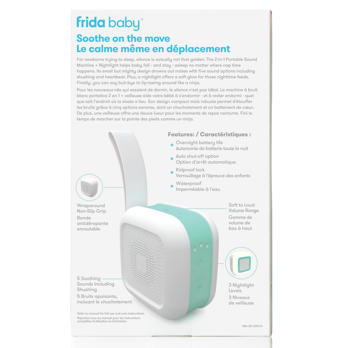 Baby Frida Frida Baby Portable Sound Machine & Nightlight 2 in 1