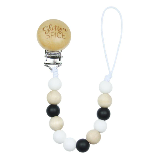 Glitter & Spice Glitter & Spice Pacifier Clip Leah
