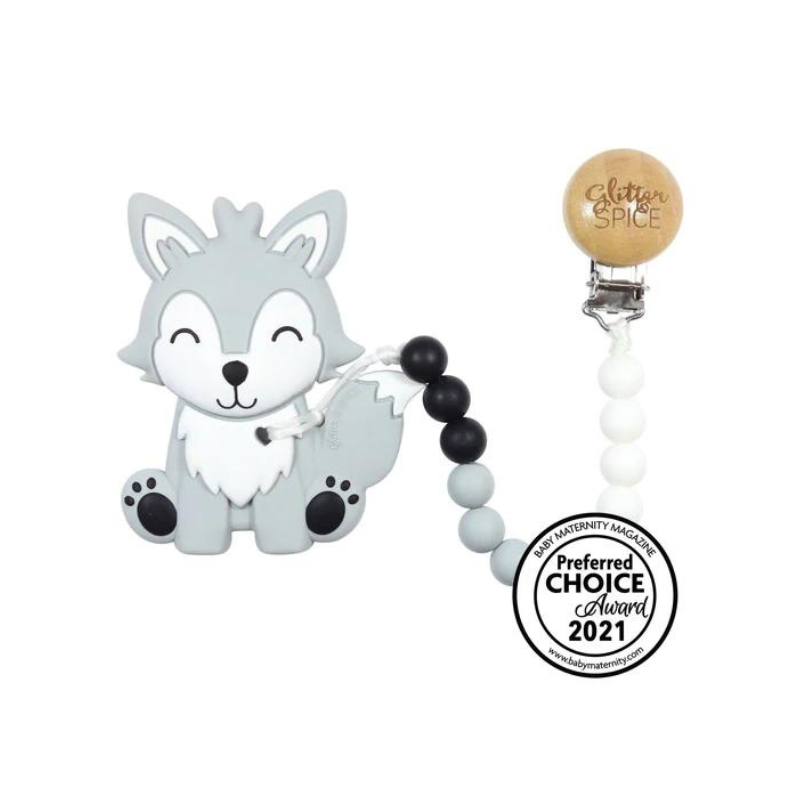 Glitter & Spice Glitter & Spice Teether Wolf Pup