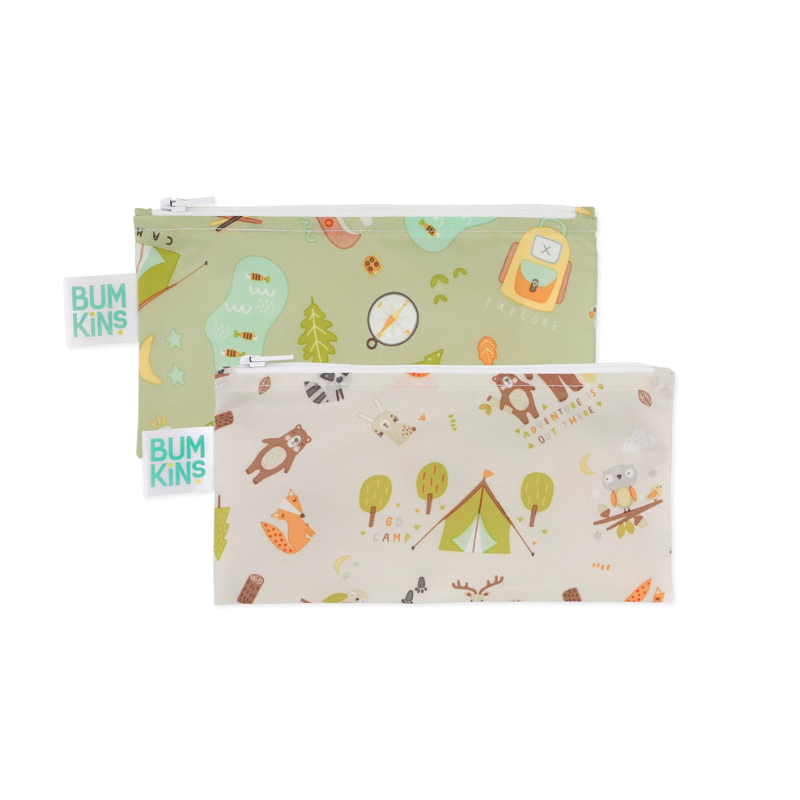 BumKins Bumkins Snack Bag 2pk Happy Campers