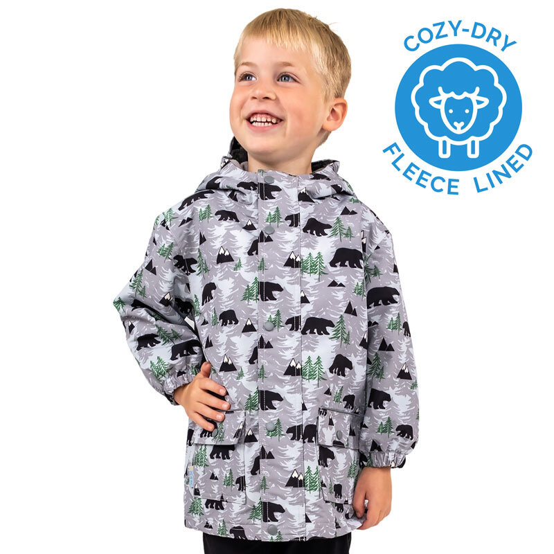 Jan & Jul Jan & Jul Fleece Lined Rain Jacket Bear
