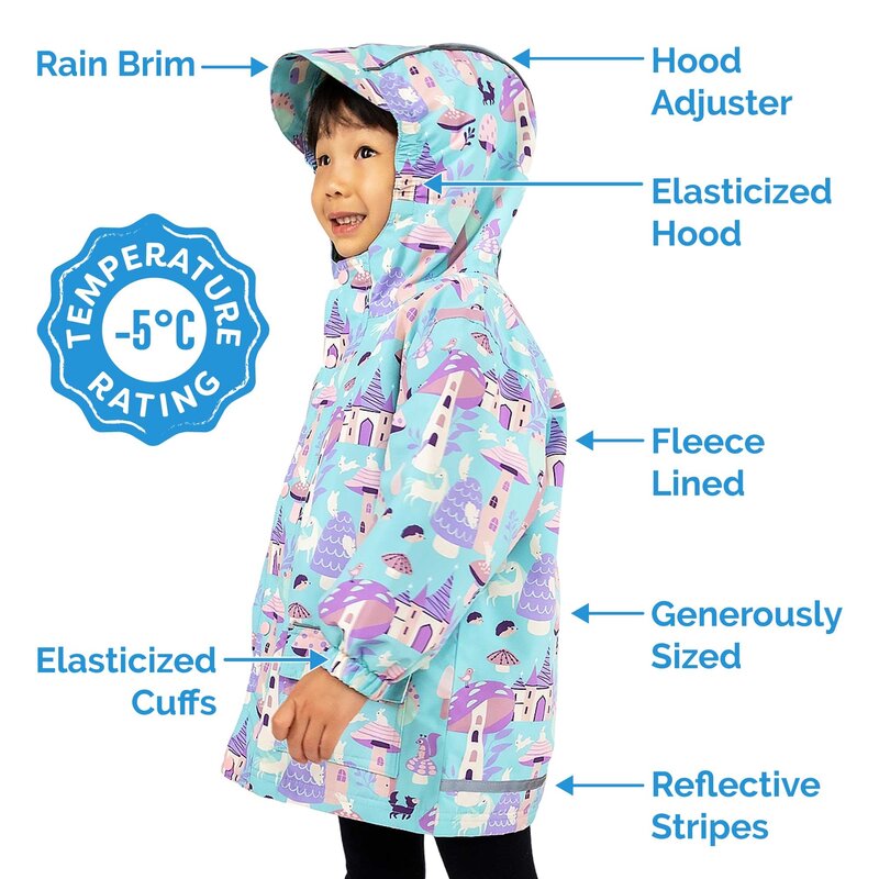 Jan & Jul Jan & Jul Fleece Lined Rain Jacket Bear