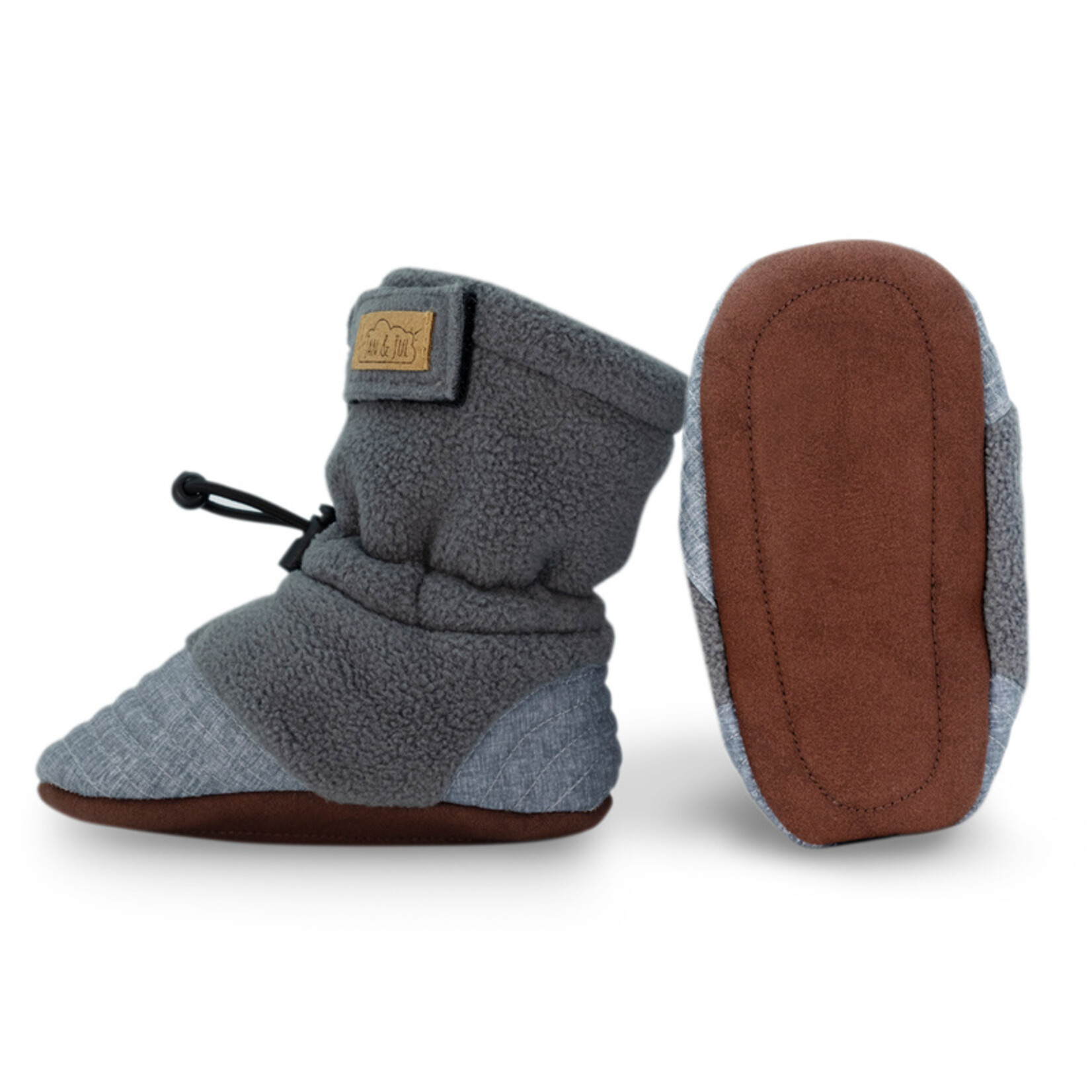 Jan & Jul Jan & Jul Stay Put Cozy Booties Grey Heather