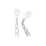 Kushies Kushies Silibend Spoon 2pk Sand/Pink