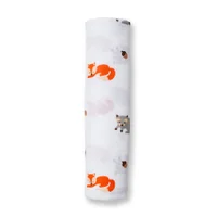 Lulujo Lulujo Muslin Swaddle Cttn/FrstFrnds 47" x 47"