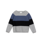 Petit Lem Petit Lem Colour Block Knit Sweater Grey/Blue/Black