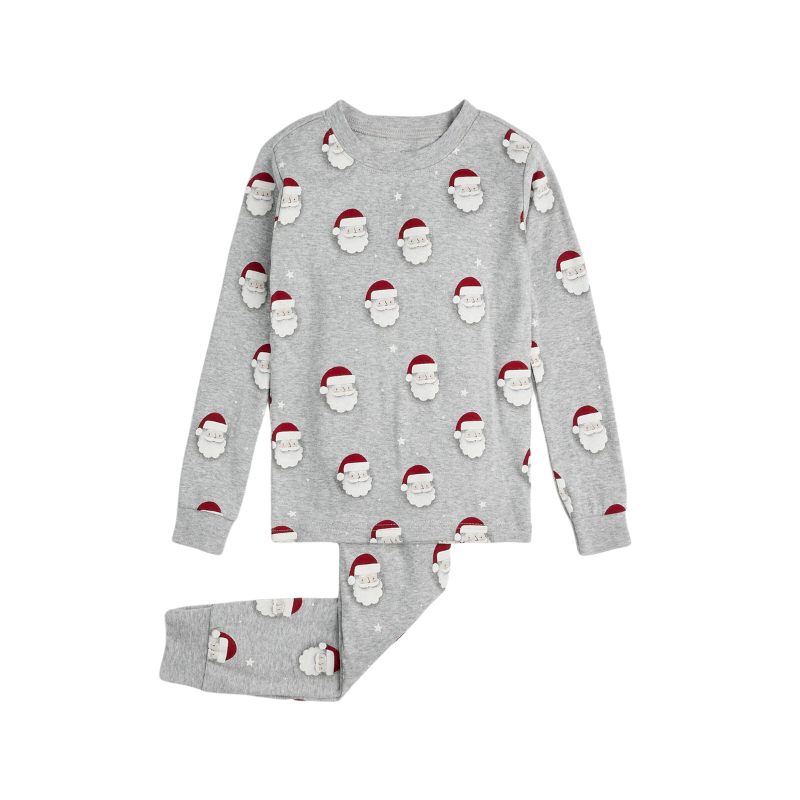 Petit Lem Adult Xmas PJ s Ladies Santa Heather Grey Kiddin Around Children s Store