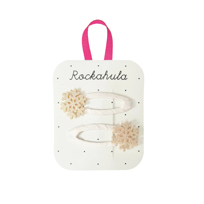 Rockahula Rockahula Christmas Hair Clips Shimmer Snowflake