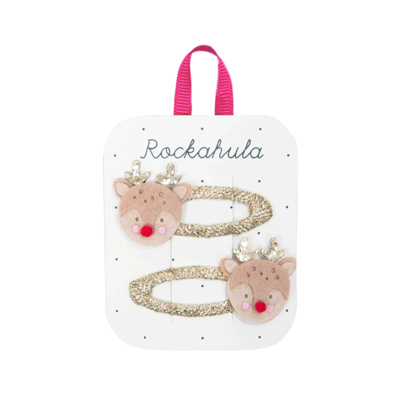Rockahula Rockahula Christmas Hair Clips Little Reindeer