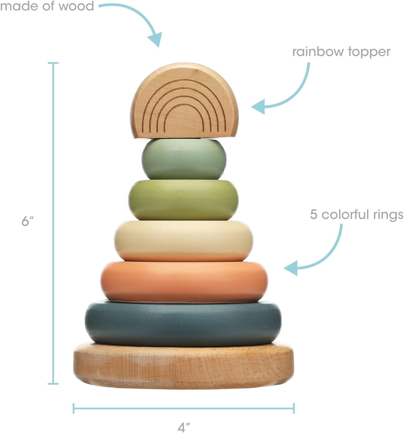 Pear Head Pear Head Stacking Wooden Tower Toy