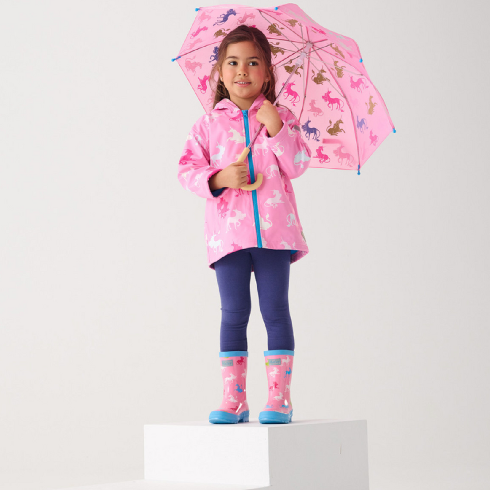Hatley Hatley Shiny Rain Boots Mystical Unicorn Pink