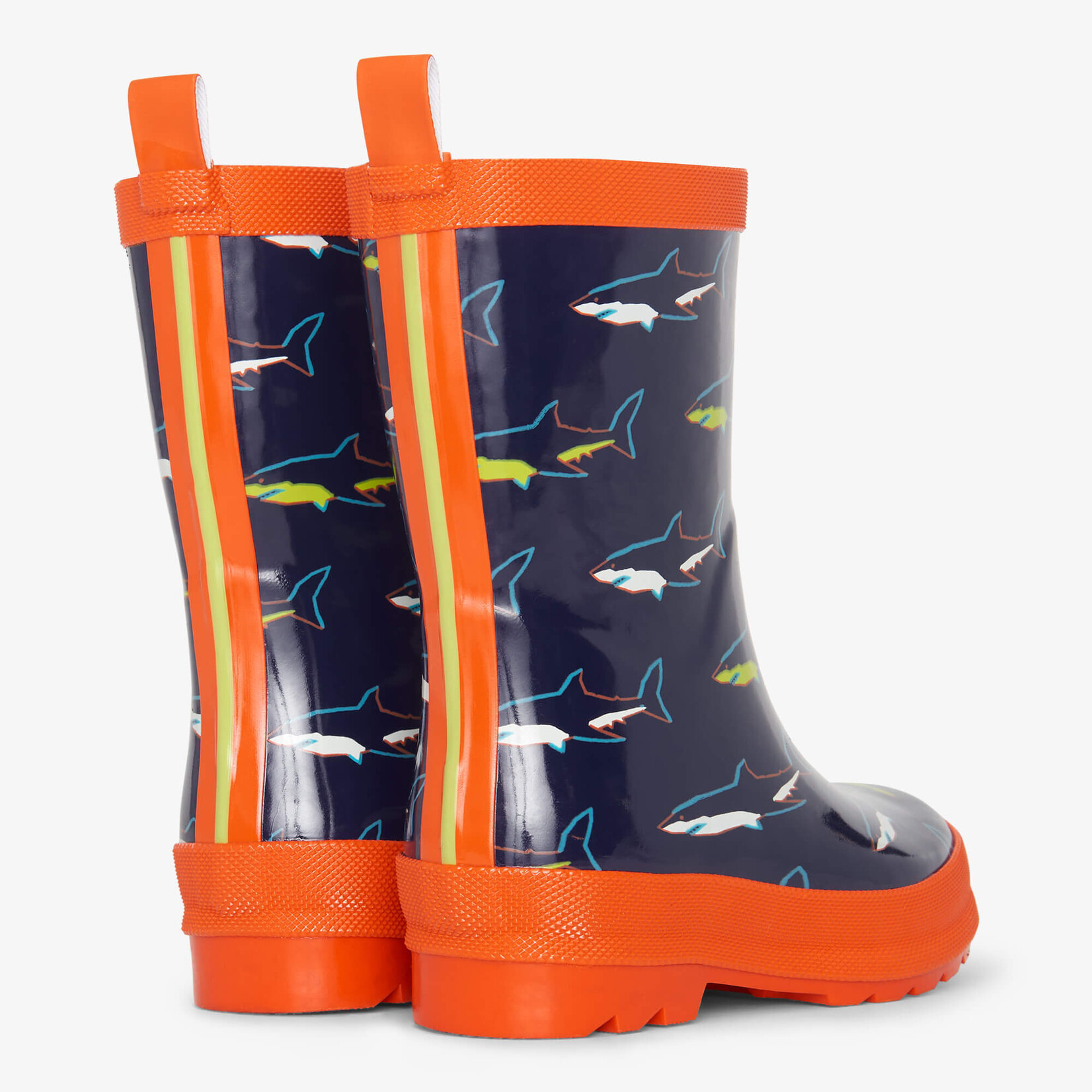 Hatley Hatley Shiny Rain Boots Shark Patriot Blue