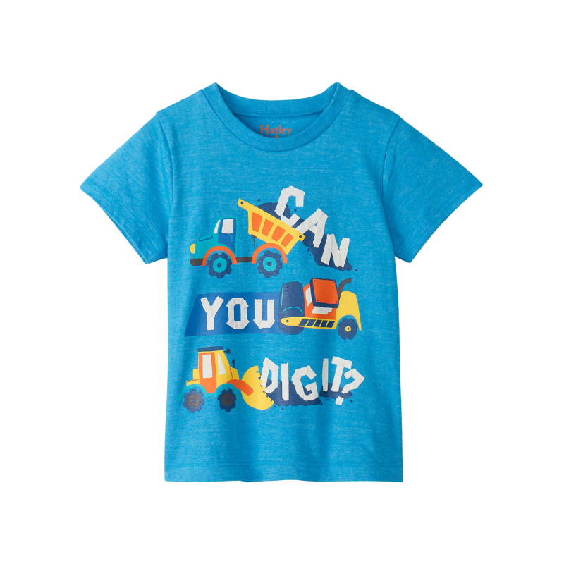 Hatley Hatley Graphic Tee Can You Dig It? Swedish Blue