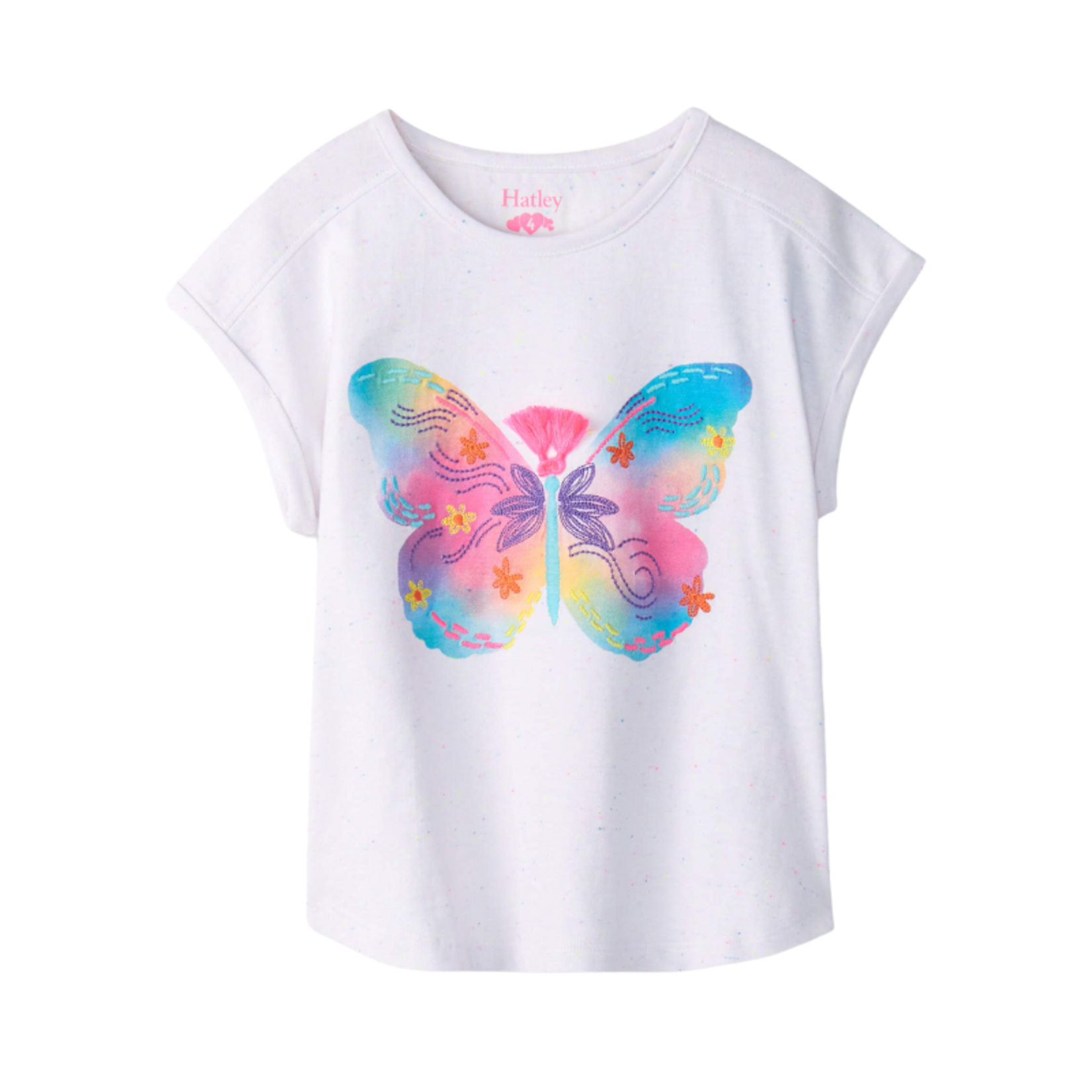 Hatley Hatley Relaxed Tee Painted Butterfly White