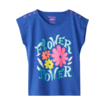 Hatley Hatley Snap Up Tee Flower Power Dazzling Blue