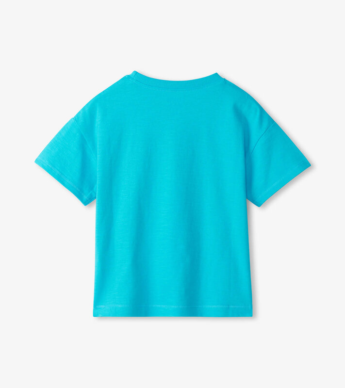 Hatley Hatley Slouchy Tee Feed Me Scuba Blue