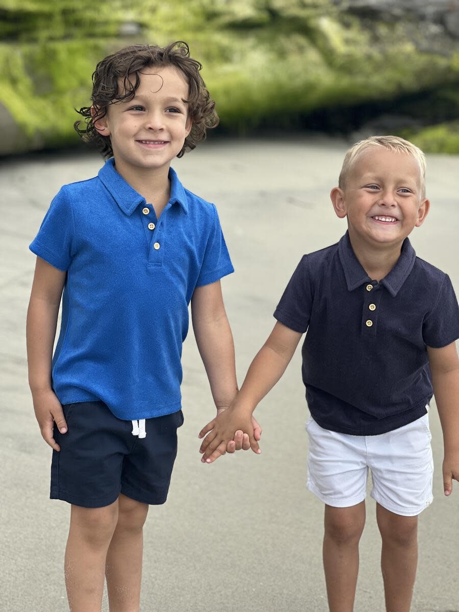 Me & Henry Me & Henry Watergate Terry Towelling Polo Navy