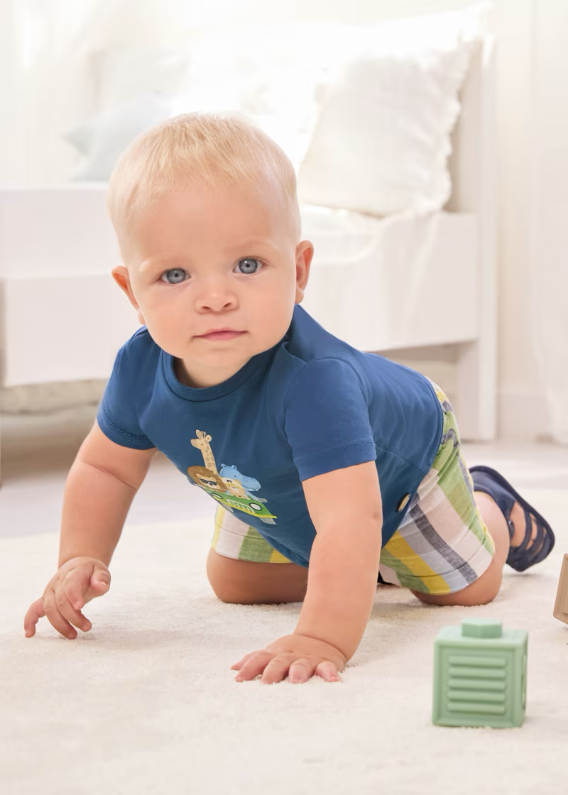 Mayoral Mayoral Shorts Striped Cerulean