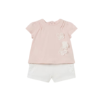 Mayoral Mayoral 2pc White Short w/ Pink Shirt