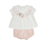 Mayoral Mayoral 2pc Pink Short w/ White Shirt