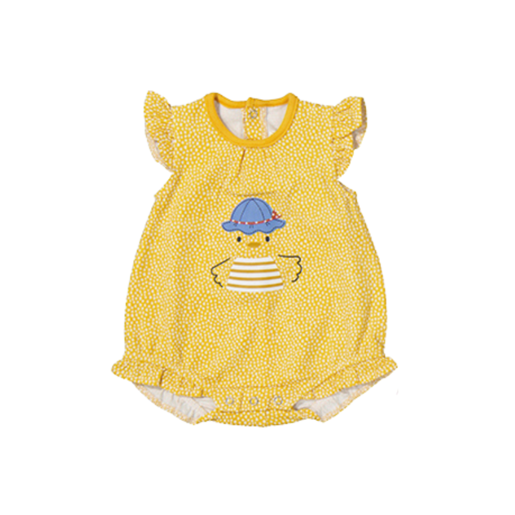 Mayoral Mayoral Romper Hat Ducky Light Yellow