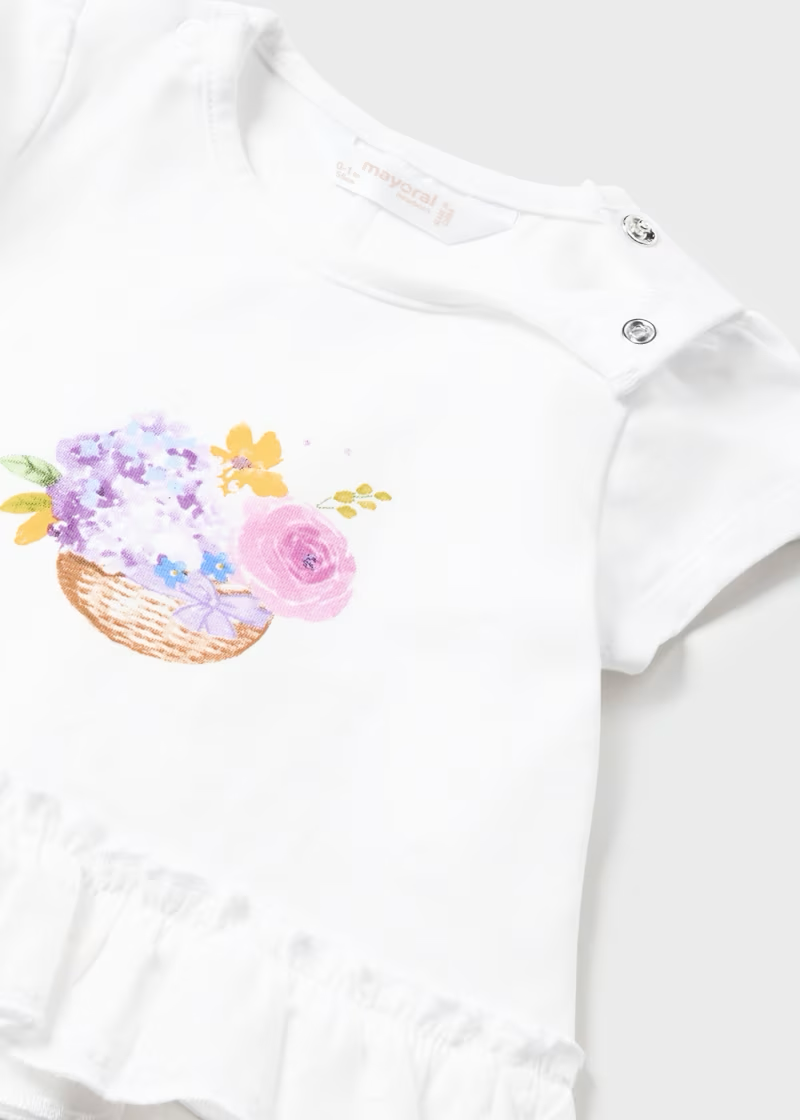 Mayoral Mayoral Top White/Lullaby Rose