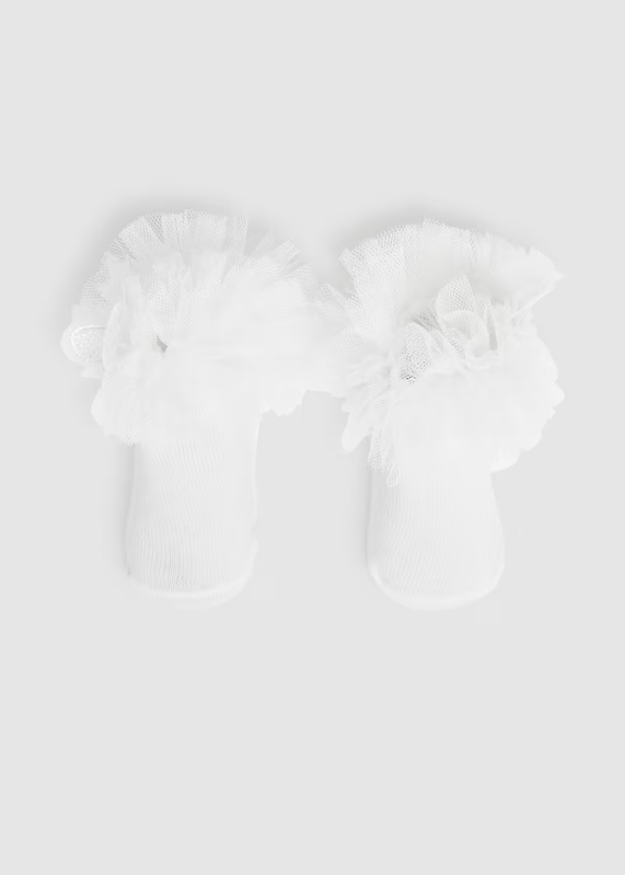 Mayoral Mayoral 2pc Sock w/Headband Set White