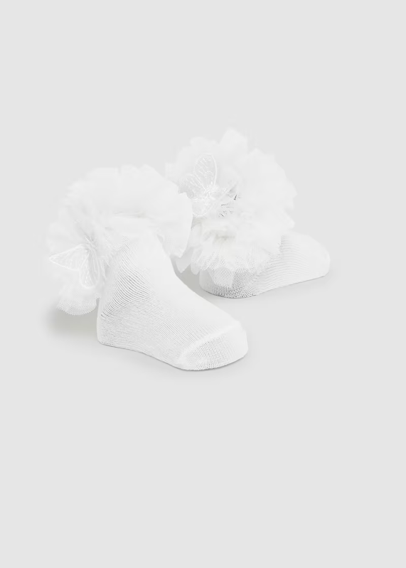 Mayoral Mayoral 2pc Sock w/Headband Set White