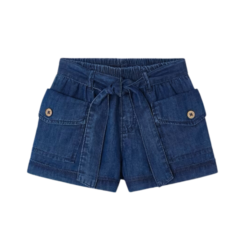 Mayoral Mayoral Shorts w/Tie Belt Dark Denim