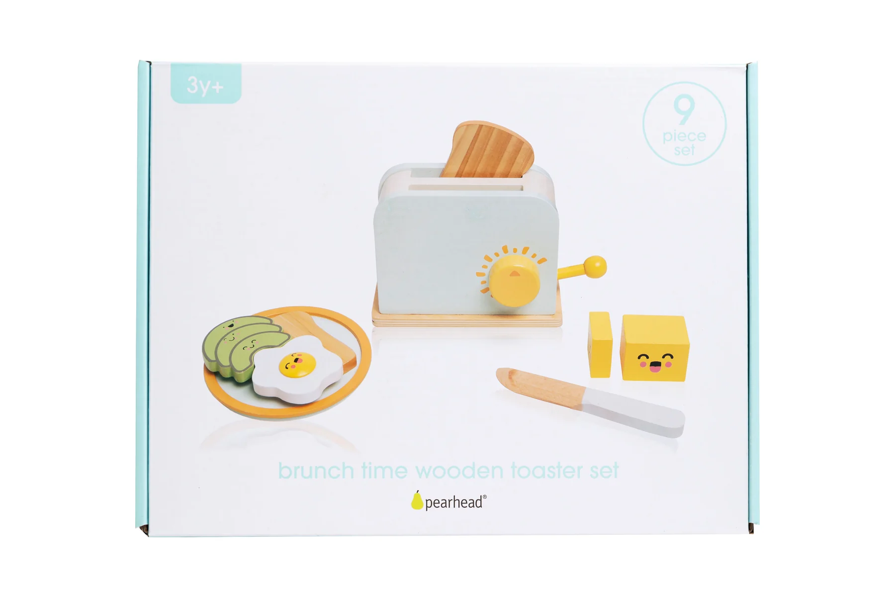 Pear Head Pear Head Wooden Toaster Toy Brunch Set