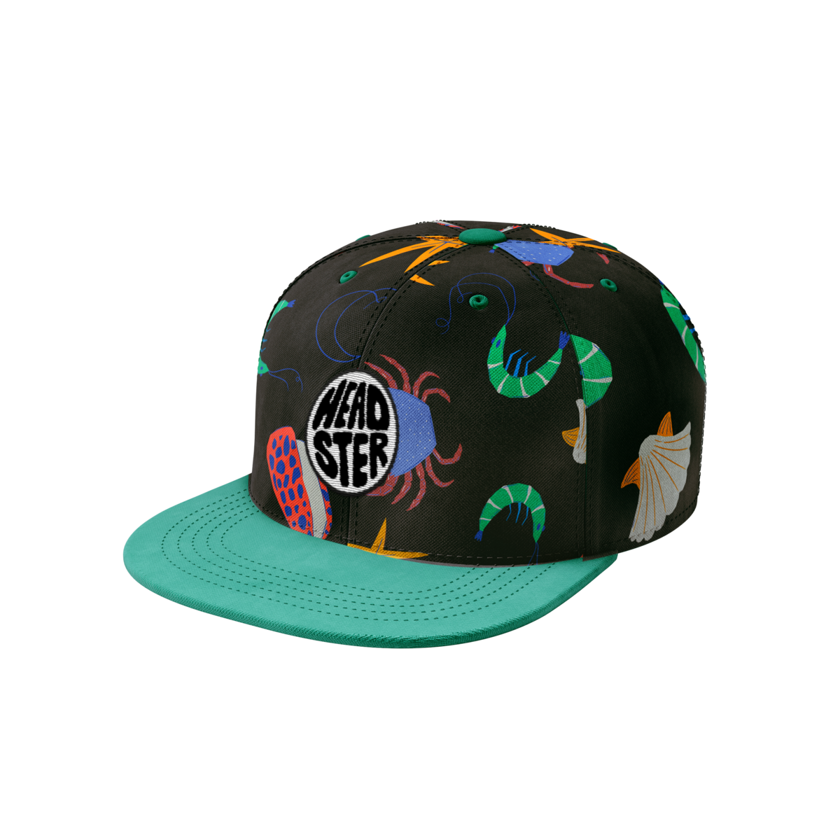 Headster Headster Snapback Cap Crusta-Sea Black