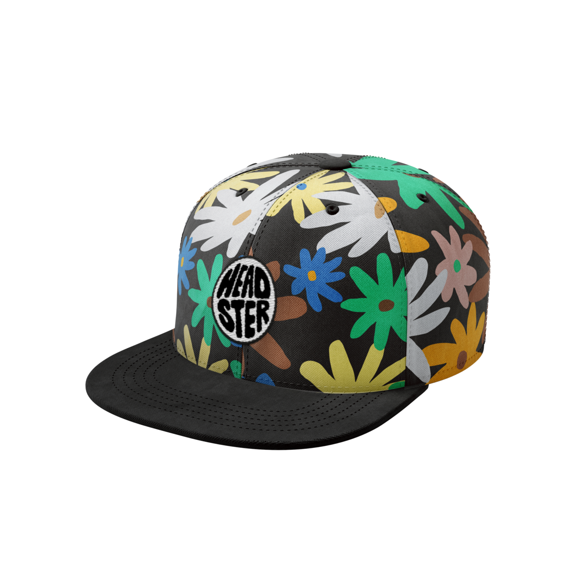 Headster Headster Snapback Cap Backyard Meadow Black