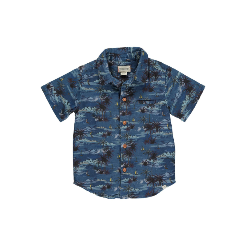 Me & Henry Me & Henry Maui Short Blue Hawaiian