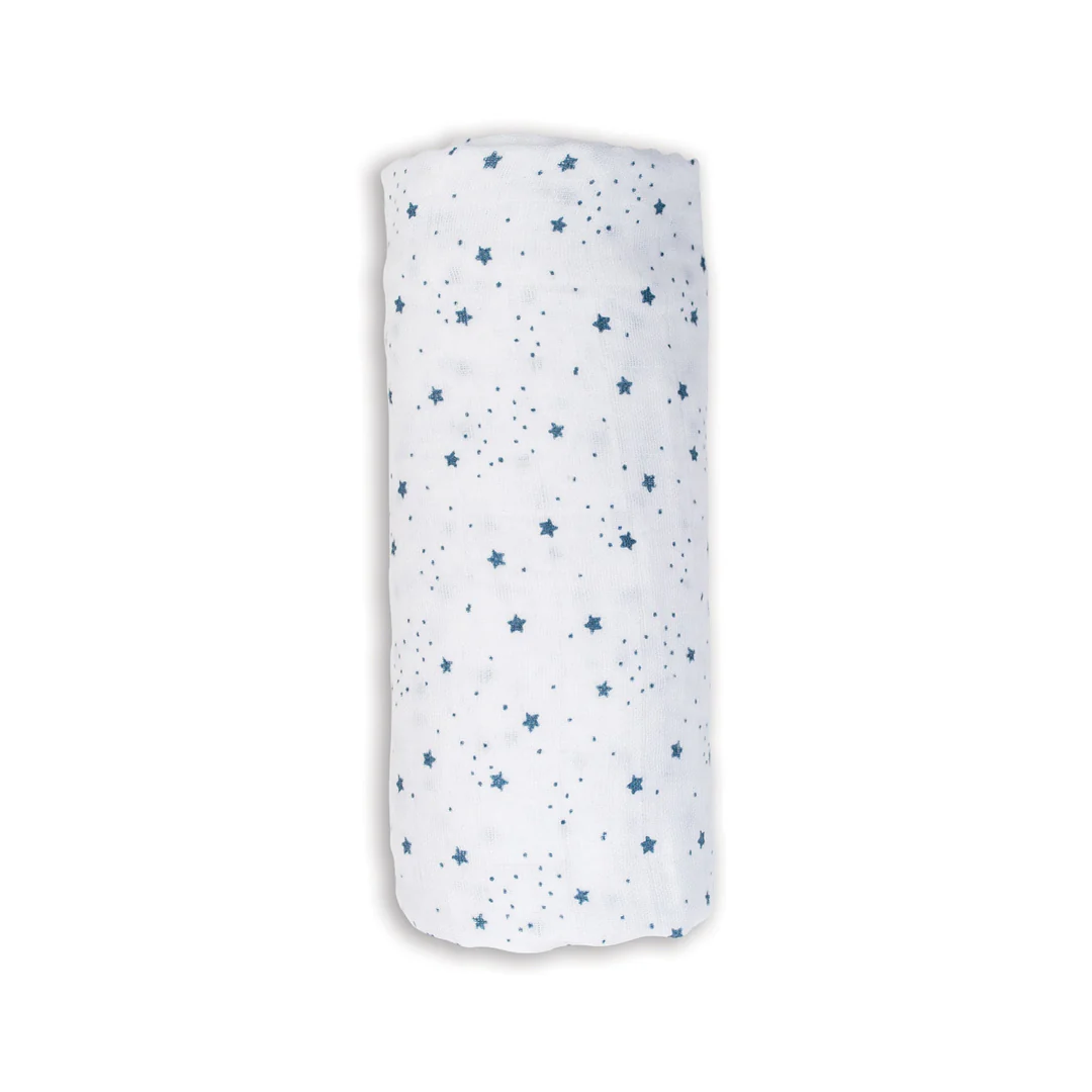 Lulujo Lulujo Muslin Swaddle Stars 40" x 40