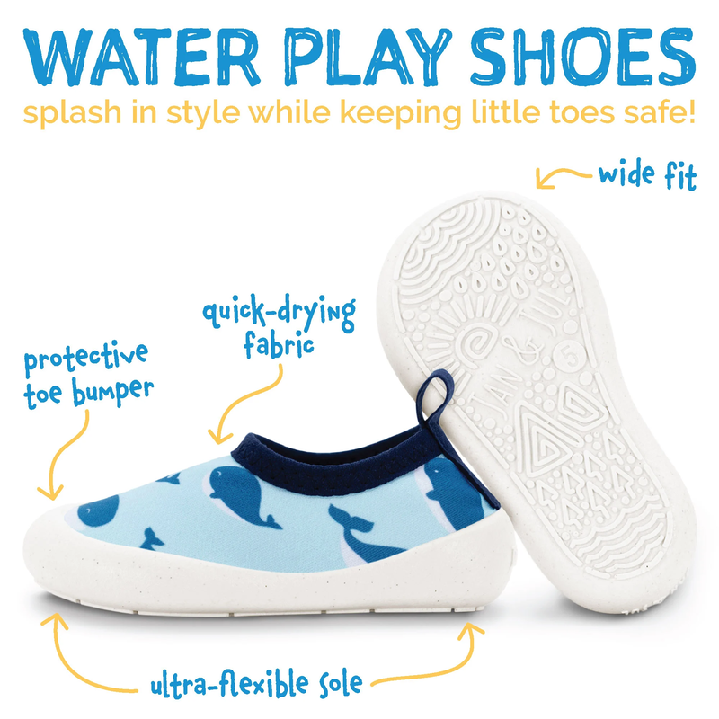 Jan & Jul Jan & Jul Water Play Shoes Blue Whale