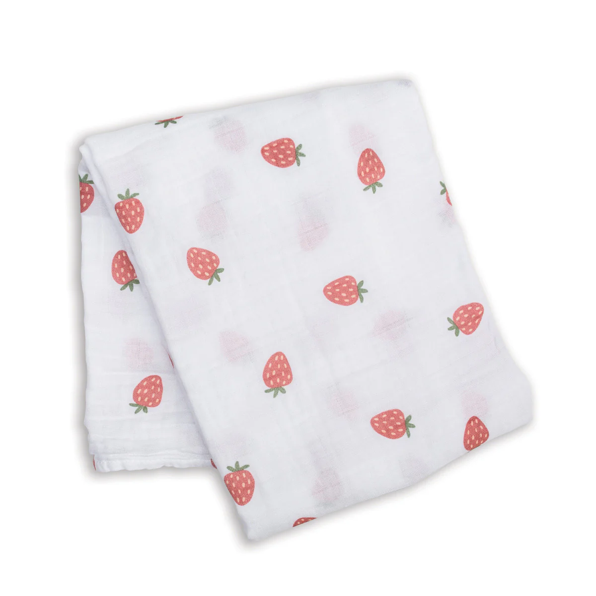 Lulujo Lulujo Muslin Swaddle Strawberries 40" x 40