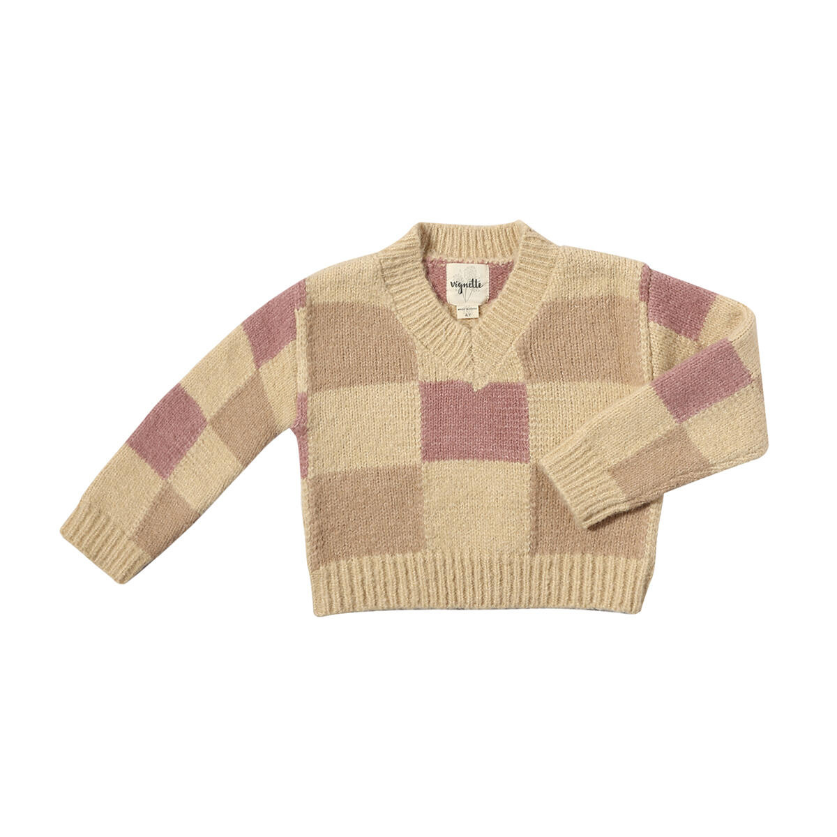 Vignette Vignette Jackie Sweater Rose Checker