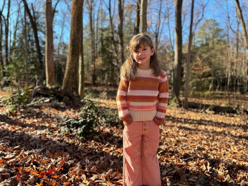 Vignette Vignette Donna Sweater Coral Stripe