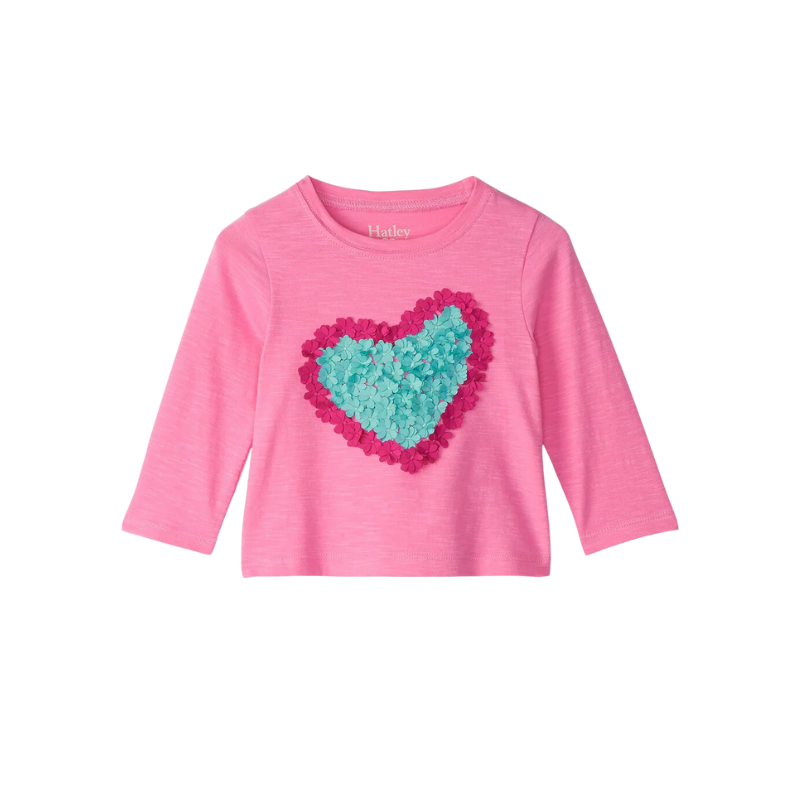 Hatley Hatley Graphic Tee Happy Heart Aurora Pink