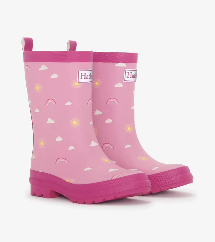 Hatley Hatley Matte Rain Boots Sun Charms Mauve Orchid