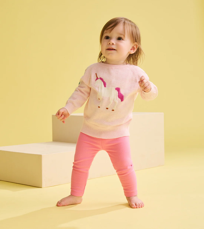 Hatley Hatley Pullover Sweater Unicorn Rose Elegance