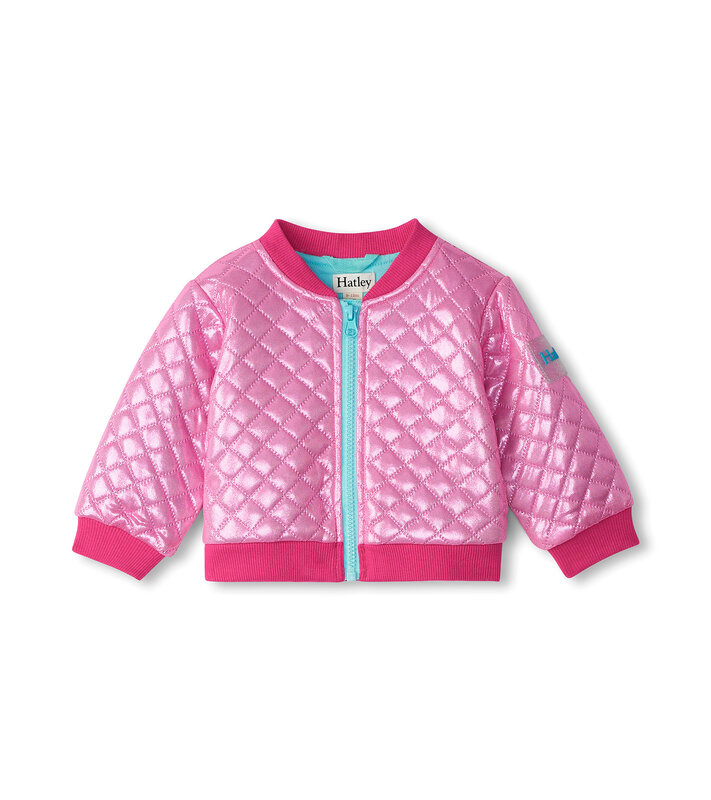 Hatley Hatley Bomber Jacket Metallic Rose Violet