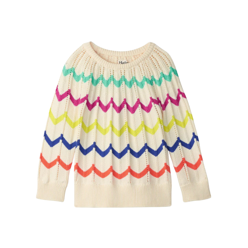 Hatley Hatley Pullover Sweater Rainbow Chevron Cami Lace