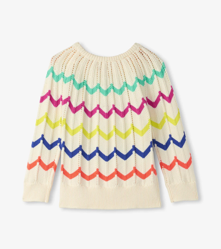 Hatley Hatley Pullover Sweater Rainbow Chevron Cami Lace