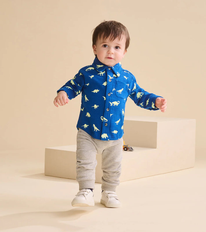Hatley Baby Kanga Pants - Blue Melange Hatley Baby Kanga Pants - Blue Melange