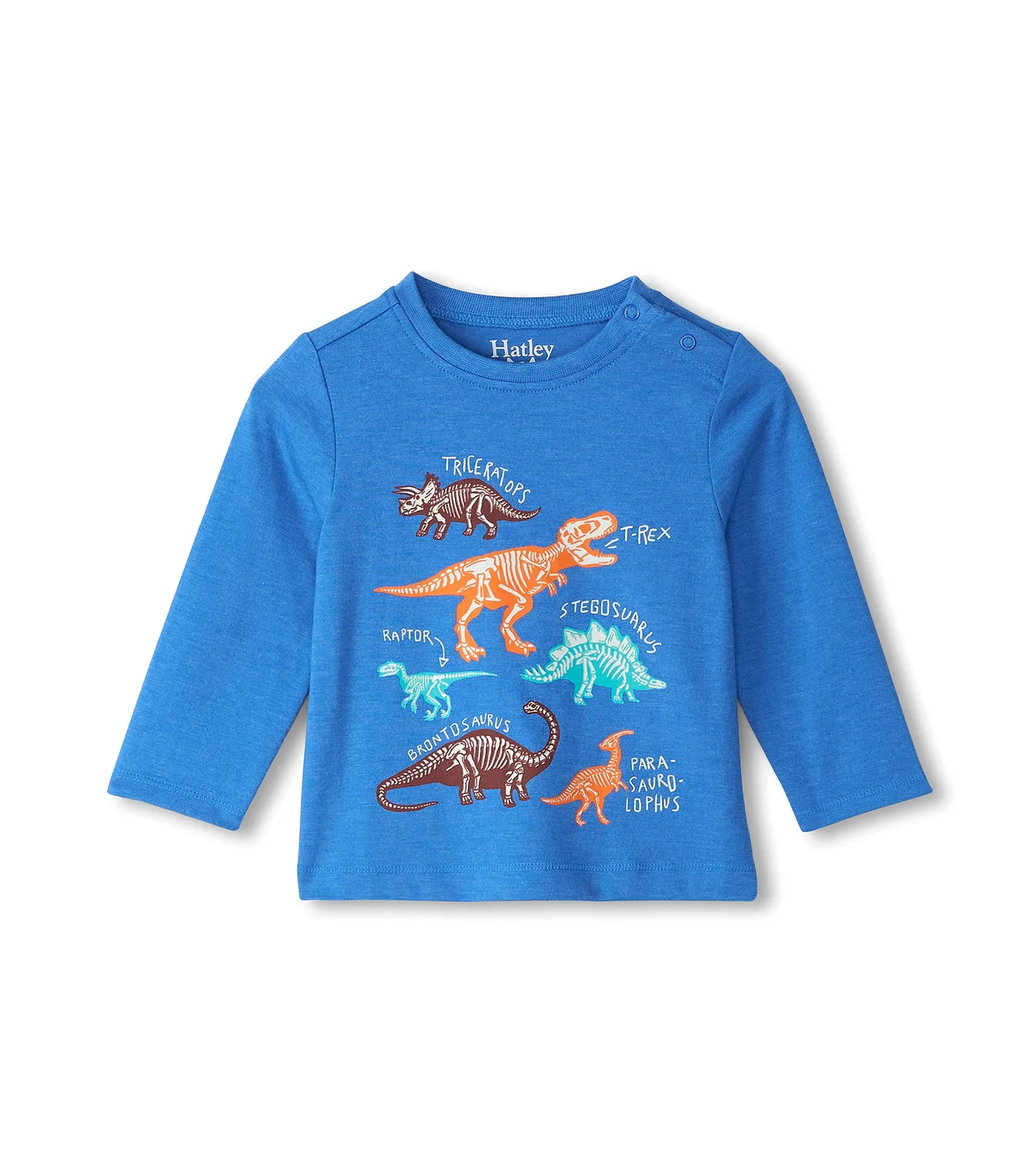 Hatley Hatley L/S Graphic Tee Dino Bones Princess Blue