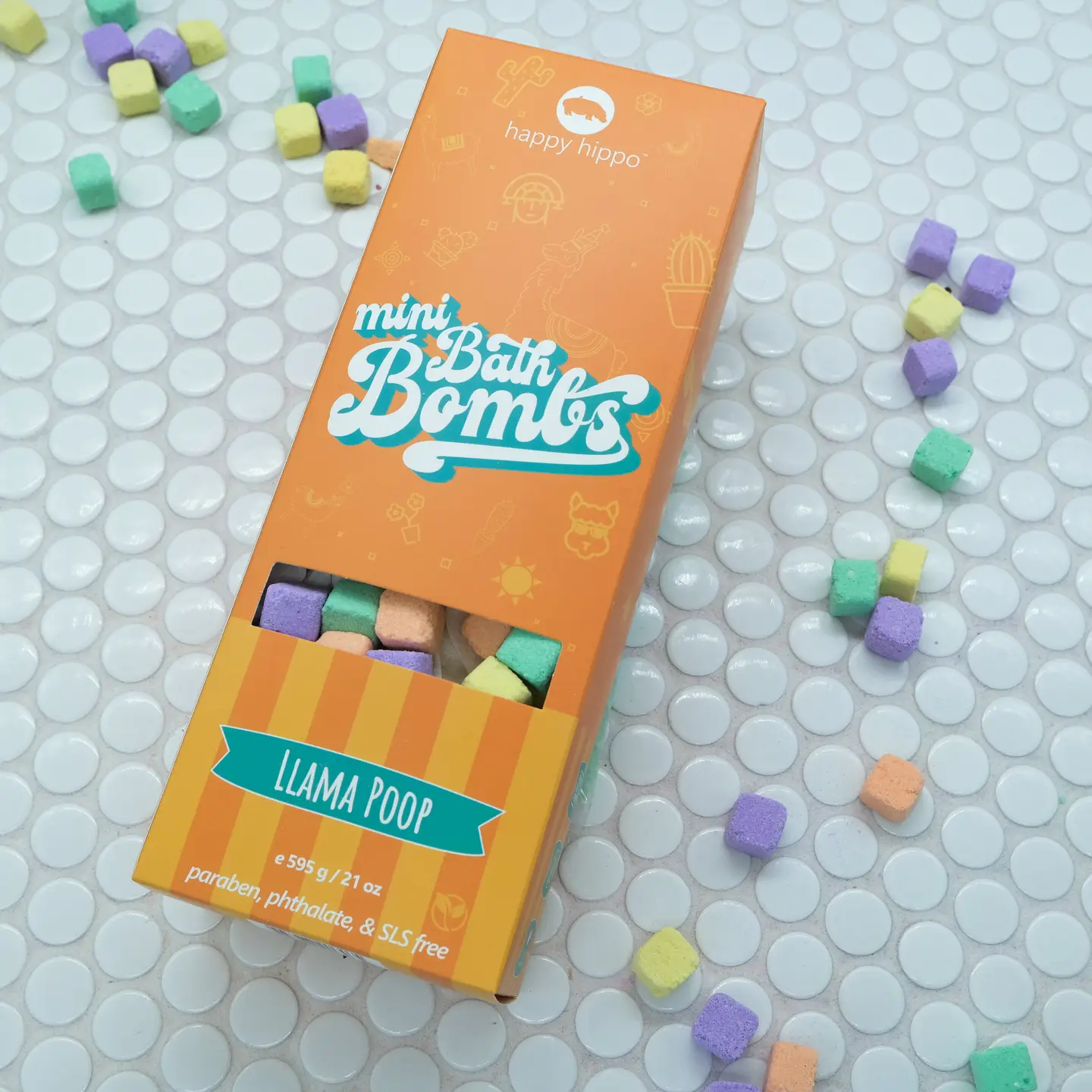 Happy Hippo Bath Happy Hippo Llama Poop Mini Bubble Bombs 595g