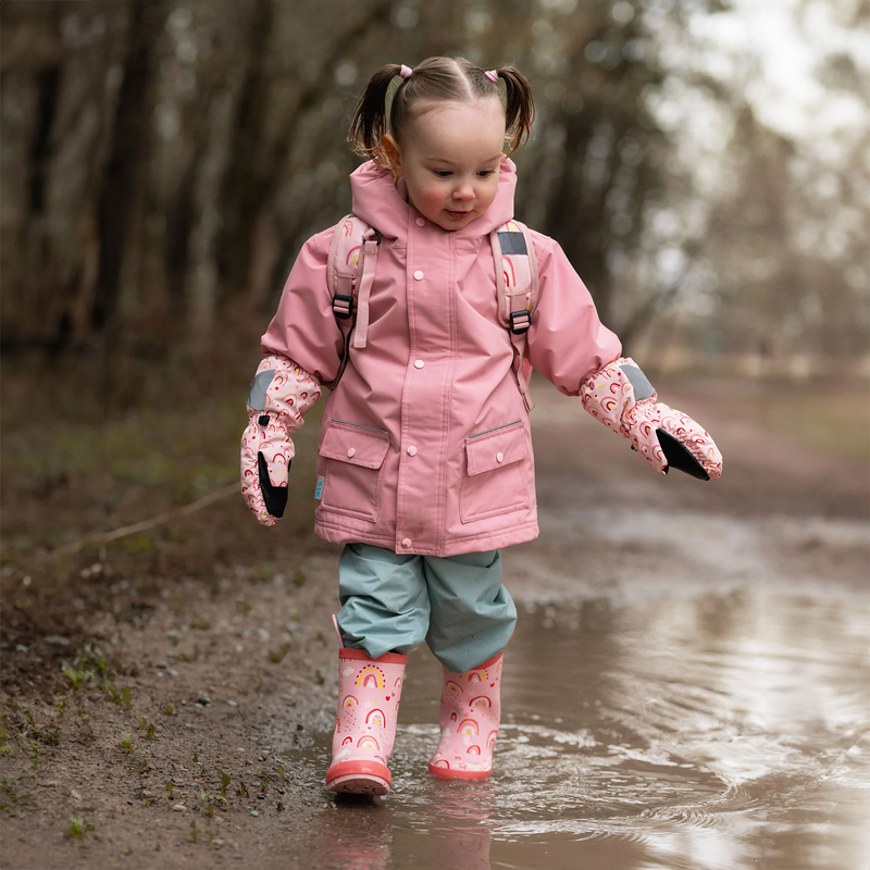 Jan & Jul Jan & Jul Fleece Lined Rain Jacket Dusty Pink