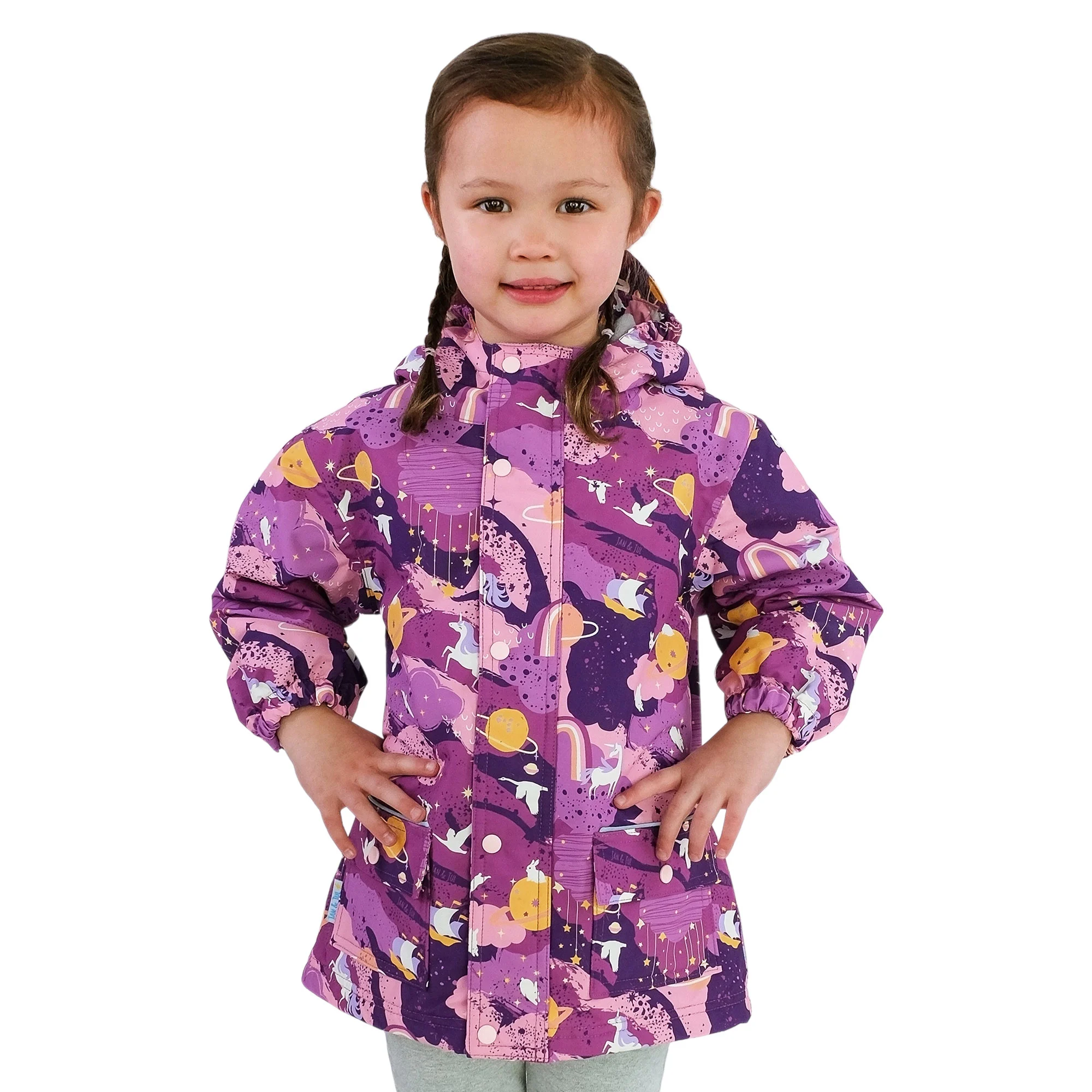Jan & Jul Jan & Jul Fleece Lined Rain Jacket Purple Dream